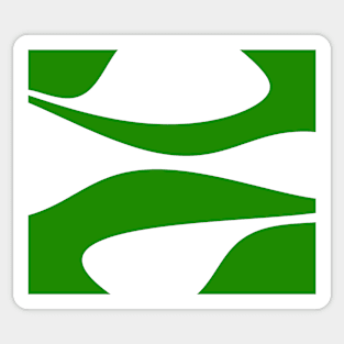 Abstract pattern - green and white. Sticker